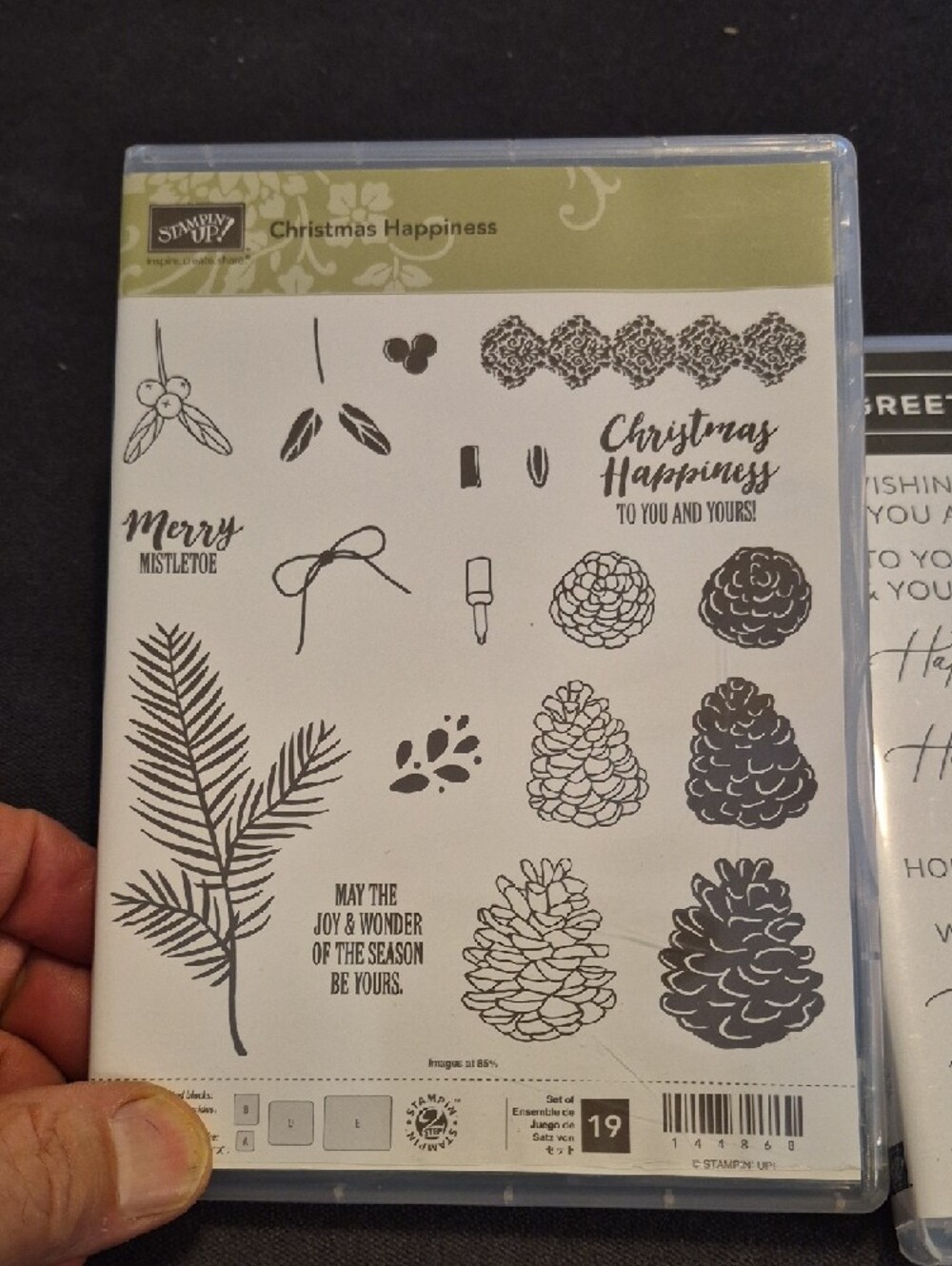 Stampin' Up! Greetings of the Season Stamp Set - Black &‎ White - Picture 2 of 6